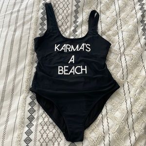 Karma’s a Beach One Piece Swimsuit Juniors size L/G 11-13